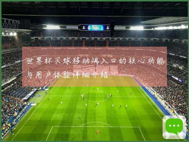 世界杯买球移动端入口的核心功能与用户体验详细介绍